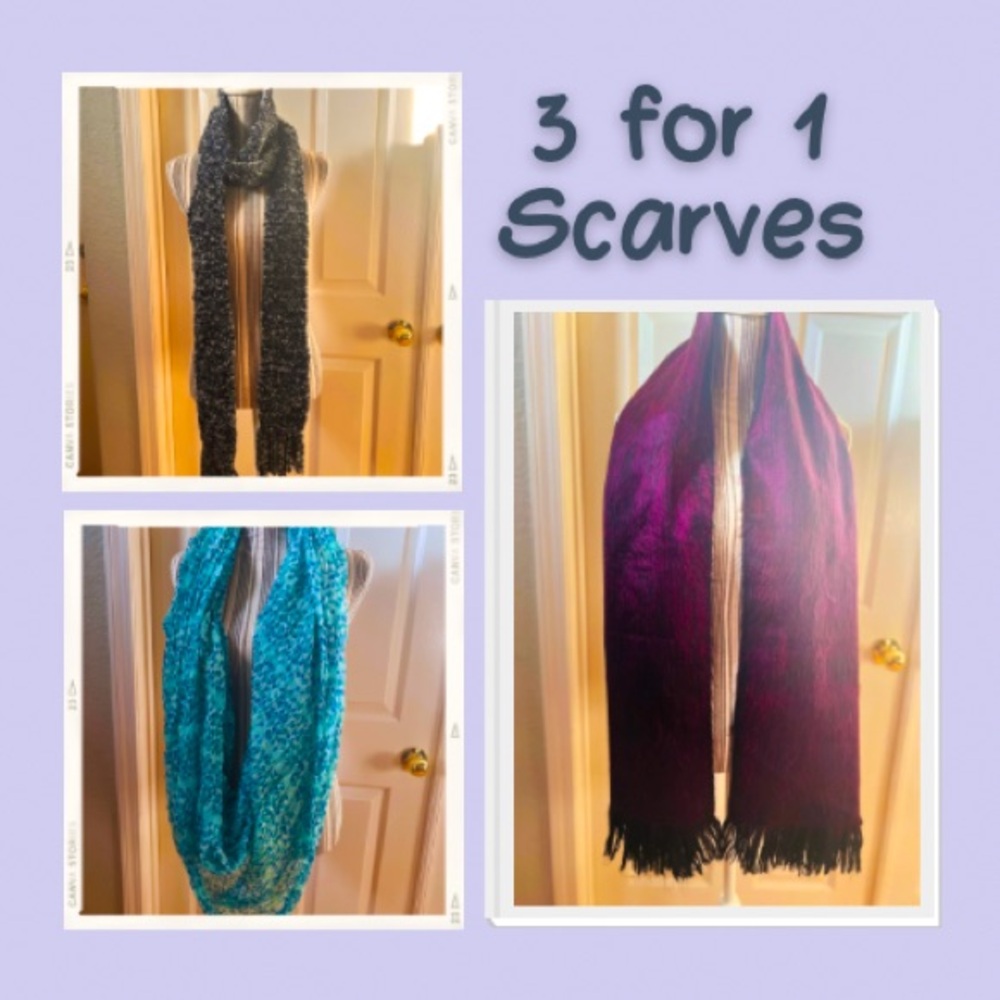 3 for 1 Scarf Bundle • 3 Cozy and Stylish Scarves for Fall and Winter